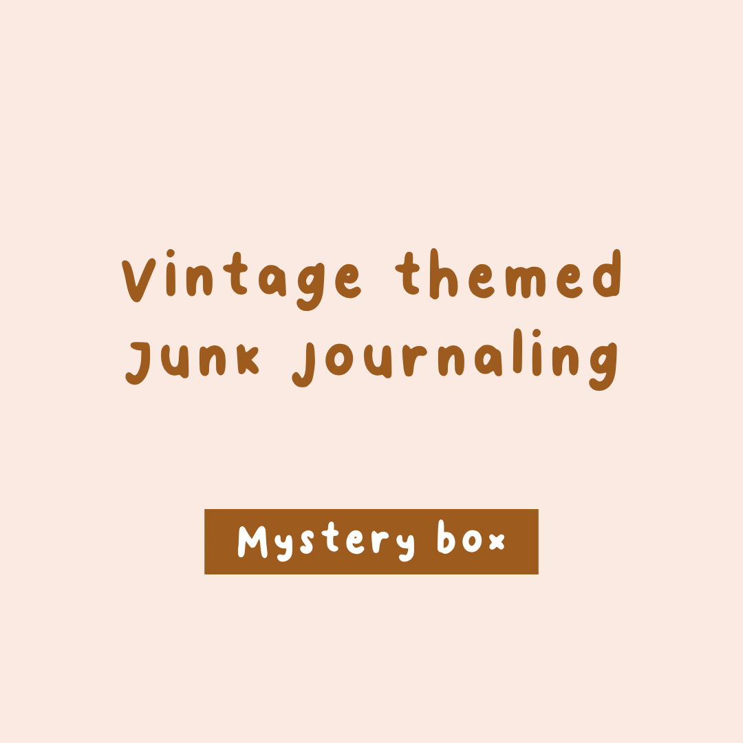 Vintage-themed junk journaling mystery box – Bubblegumfringe