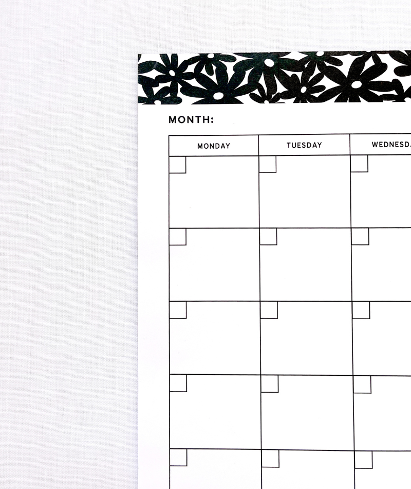 Monthly desk planner by Sherbert