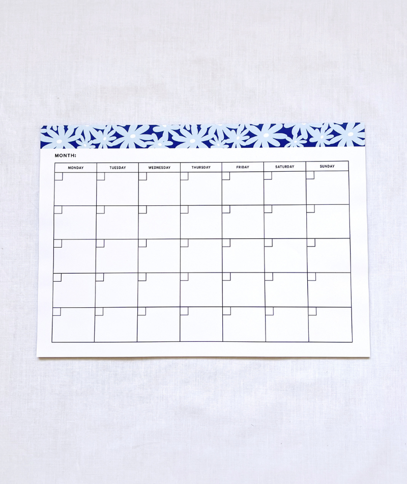 Monthly desk planner by Sherbert