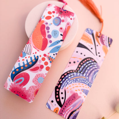 Pink Carnival patterns Bookmark set