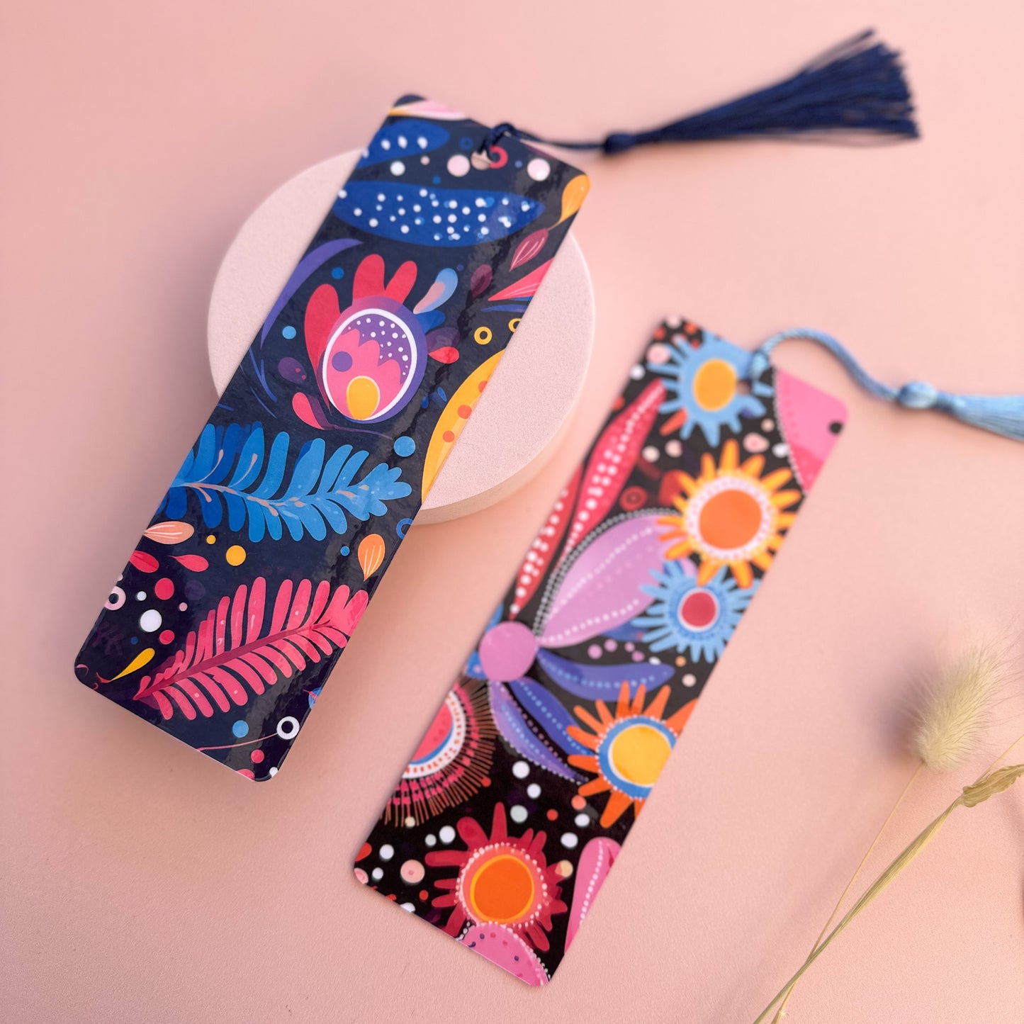 Pink Carnival patterns Bookmark set