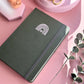 Personalised green PU leather A5 dotted journal