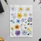 Dear Diary Vinyl Sticker sheet - Blue florals