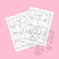 Reading tracker bookshelf sticker sheet