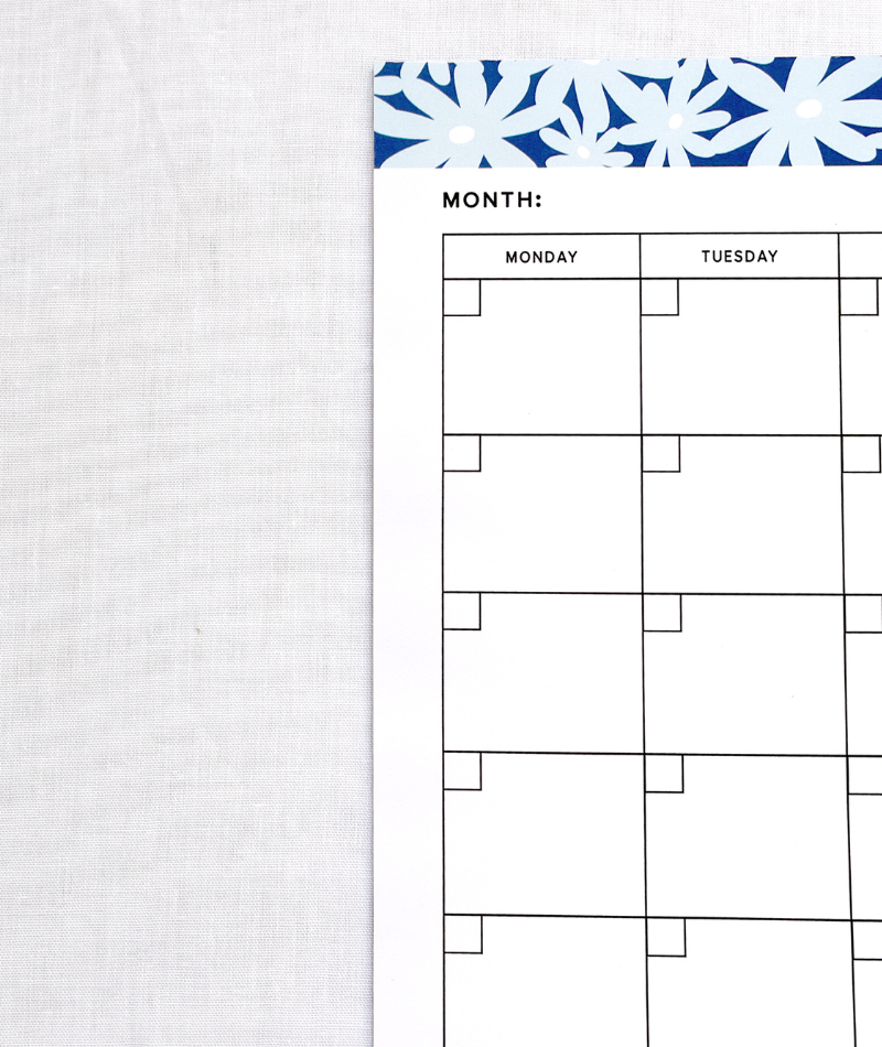 Monthly desk planner by Sherbert