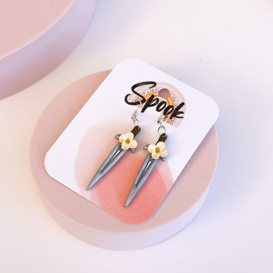 Floral sword earrings - Spook Designs