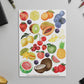 Dear Diary Vinyl Sticker sheet - Fruits