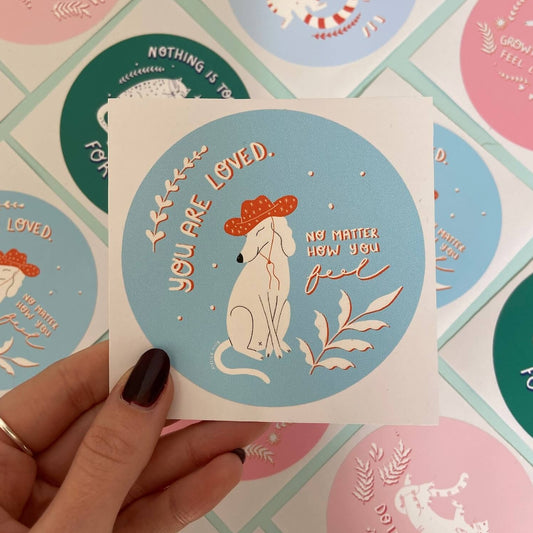 License disk sticker - You are loved - by Atelier Titty