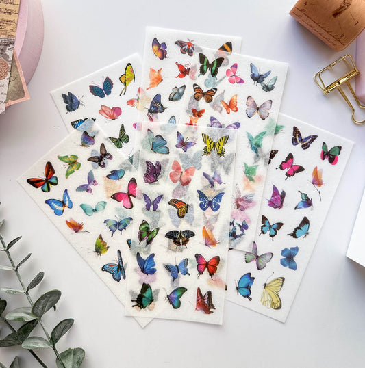 Butterflies washi sticker set