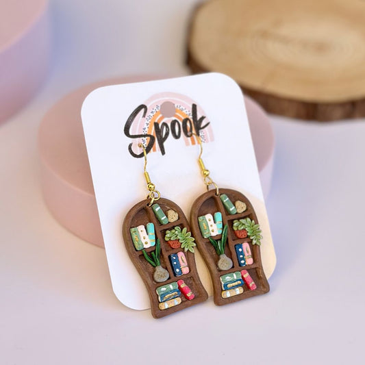 Bookshelf earrings - Spook Designs