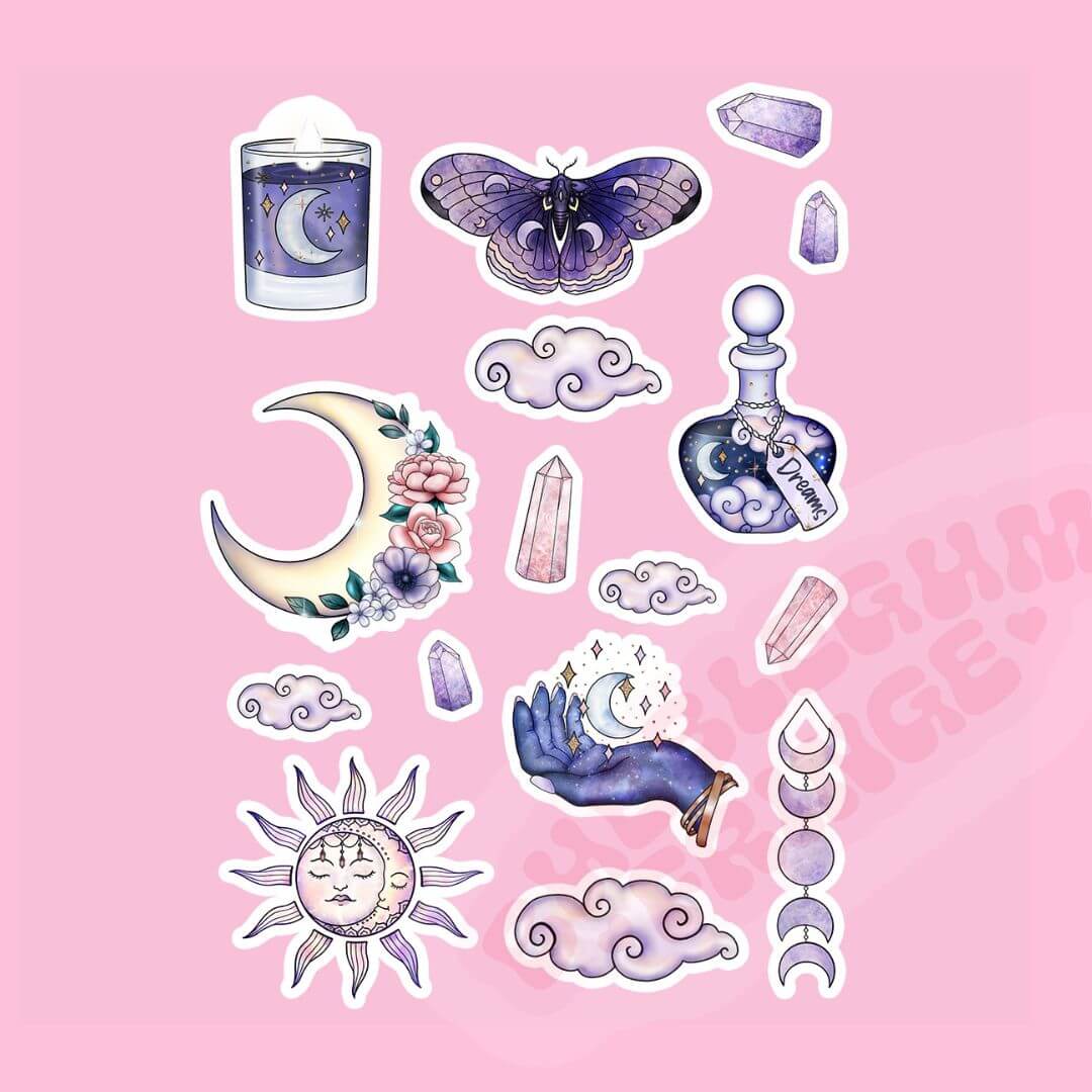 Celestial dreams stickers