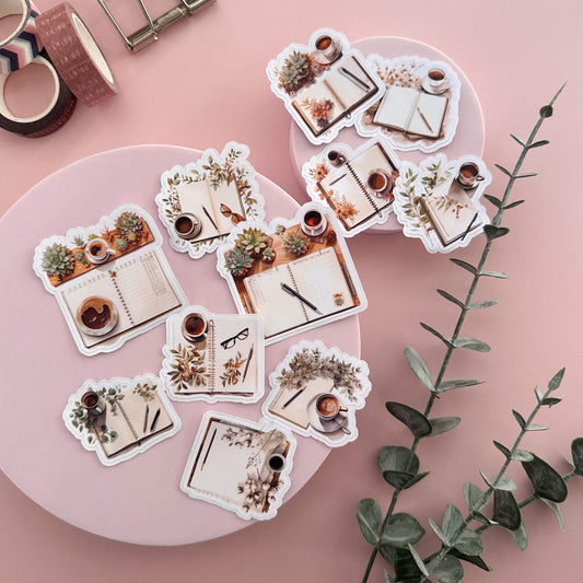 Planners & coffee-themed sticker pack