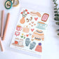 Dear Diary Vinyl Sticker sheet - Cozy vibes