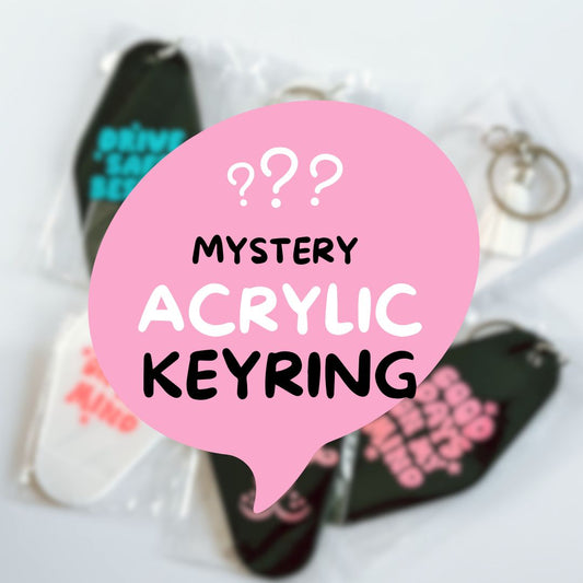 Mystery acrylic keyring