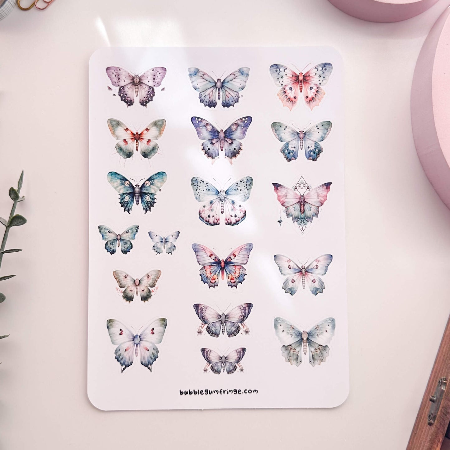 Mystical moths A5 sticker sheet