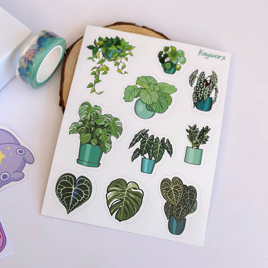 Plants vinyl sticker sheet - Kayworx