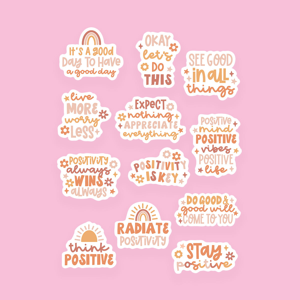 Positivity sticker pack – Bubblegumfringe