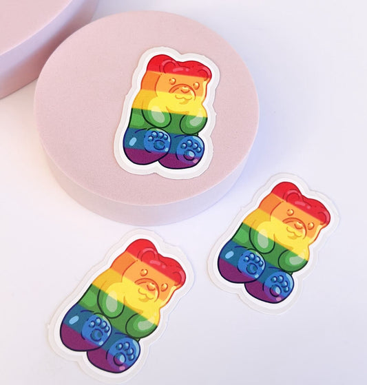 Pride gummy bear sticker - Kayworx