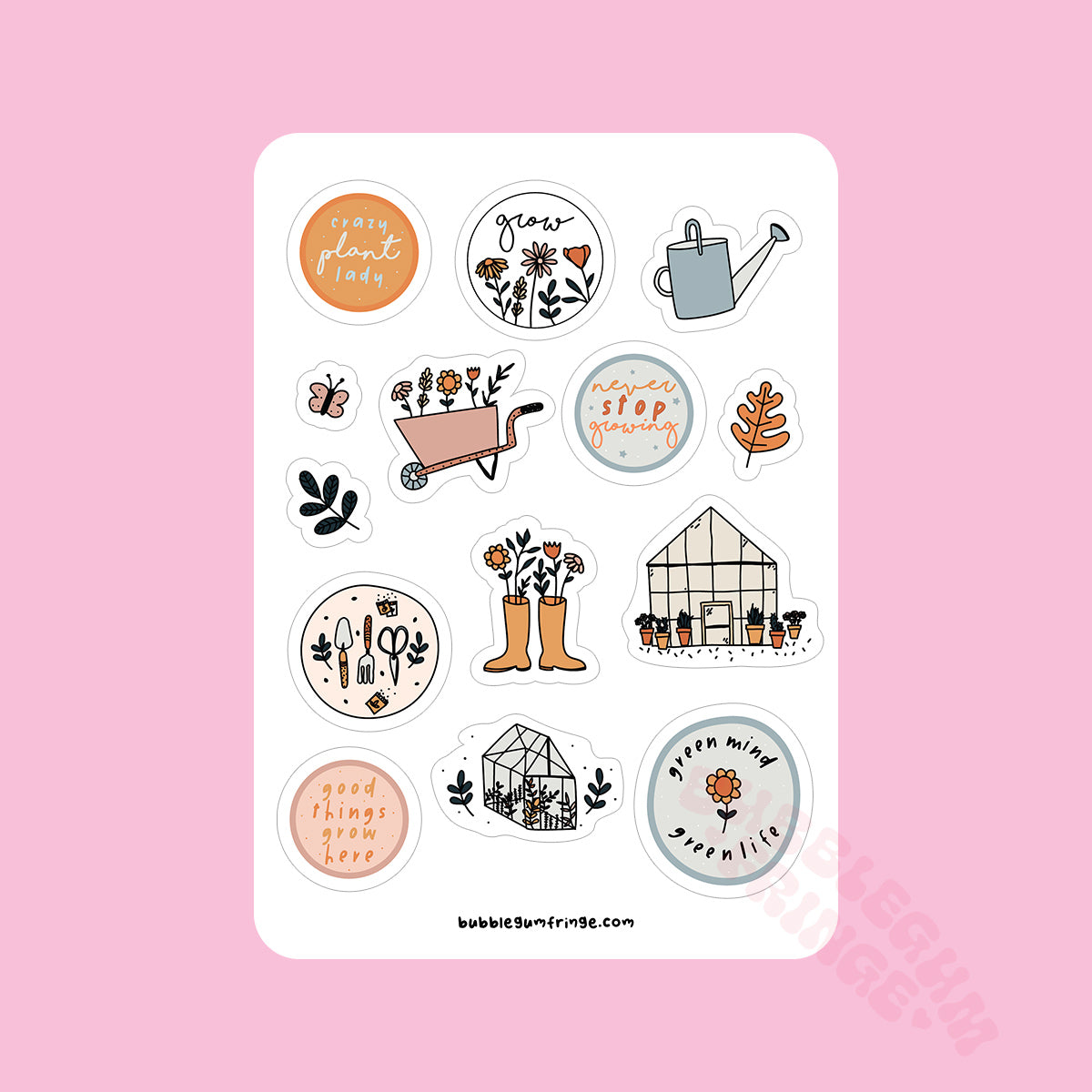 Garden sticker sheet