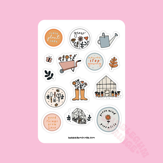 Garden sticker sheet