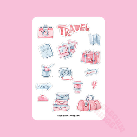 Travel memories sticker sheet