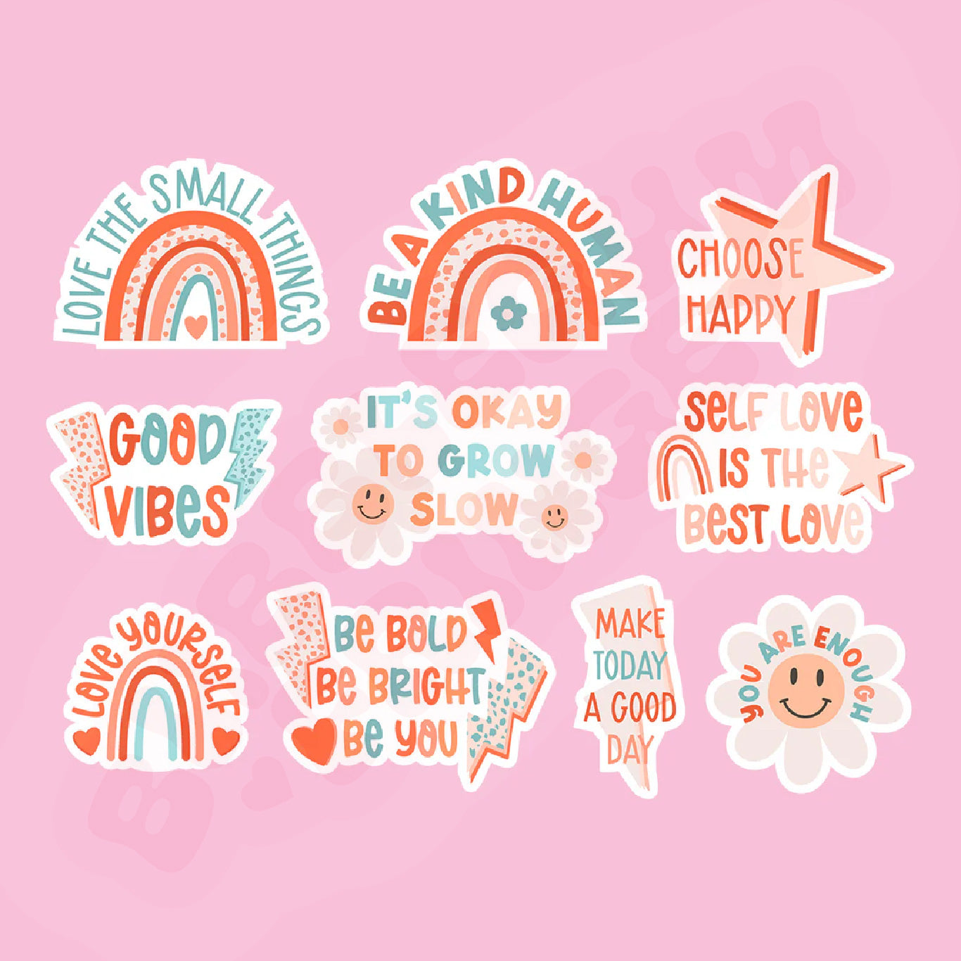 Motivational - Good vibes sticker pack