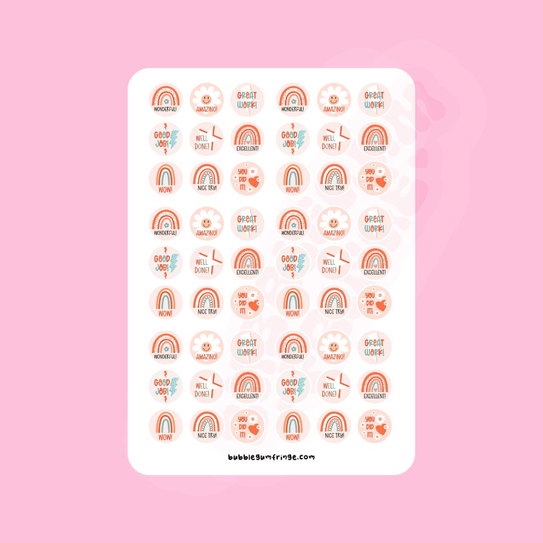 Teacher series - Rewards sticker sheet