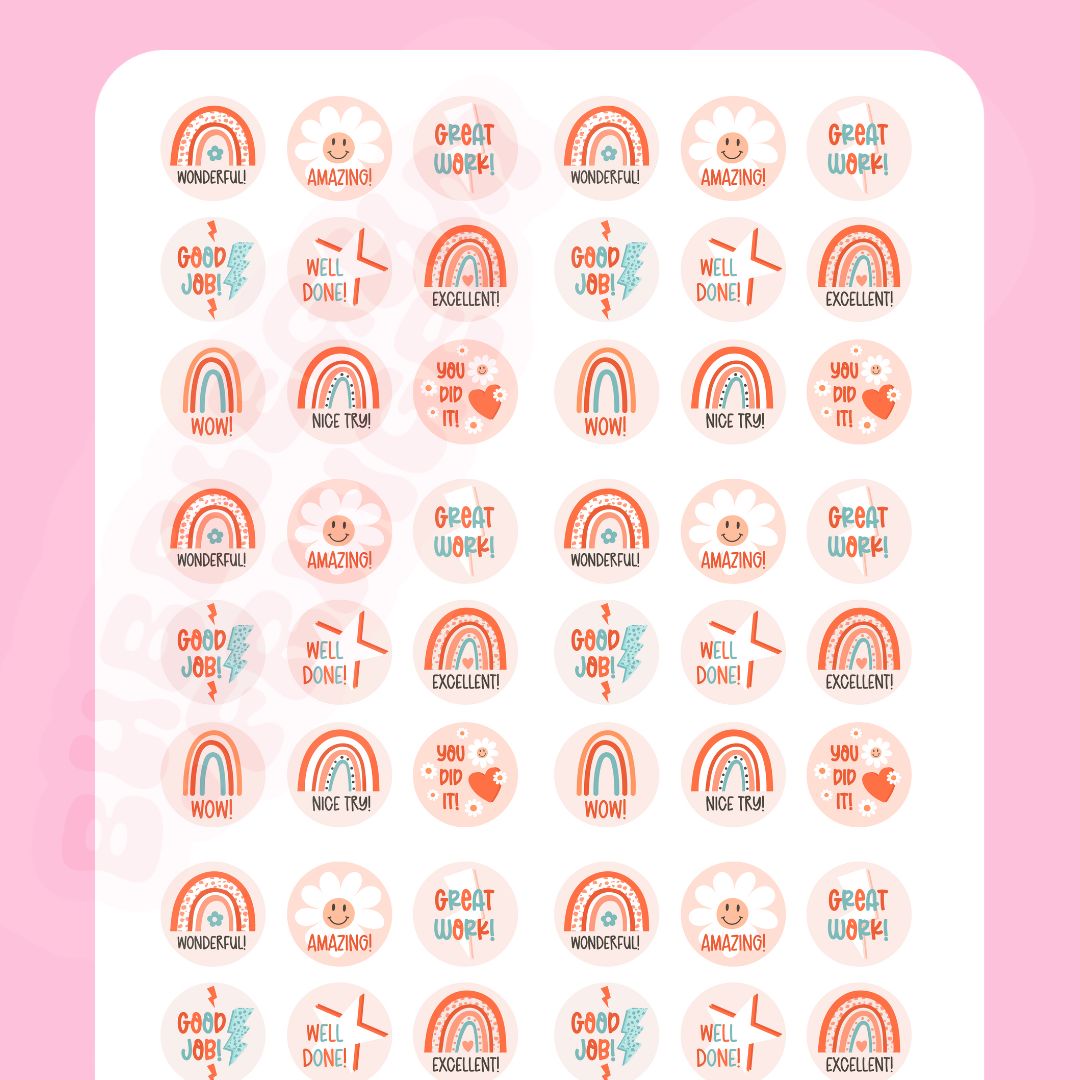 Teacher series - Rewards sticker sheet