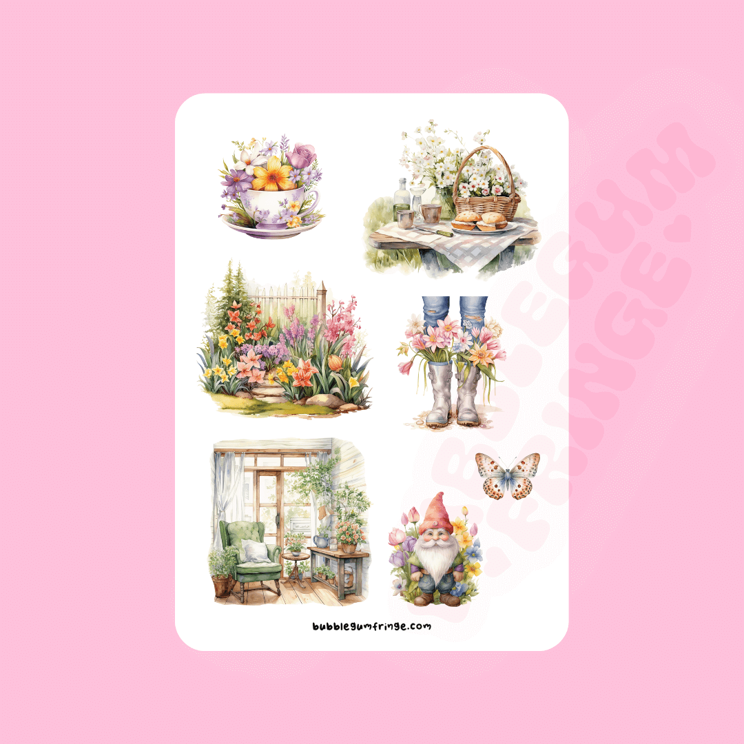 Spring sticker sheet set