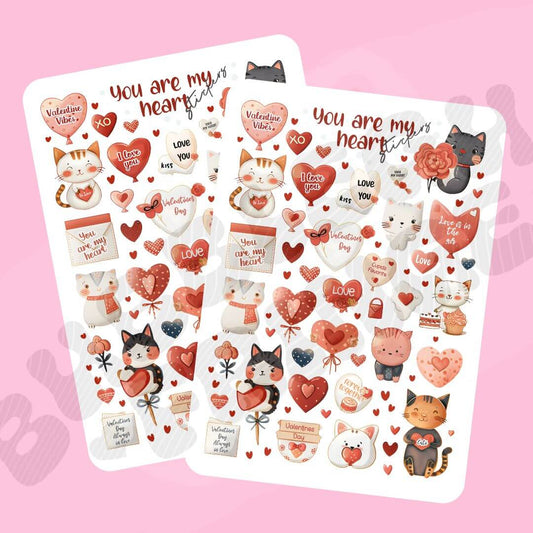 Valentine-themed sticker sheet - You are my heart