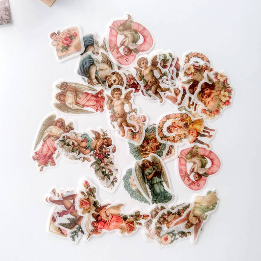 Washi stickers - Vintage angels - 40 pcs