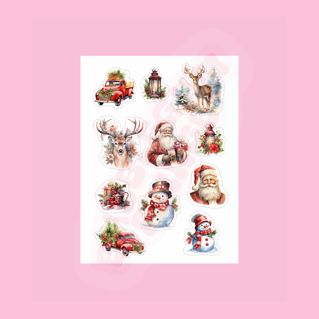 Christmas sticker sheet