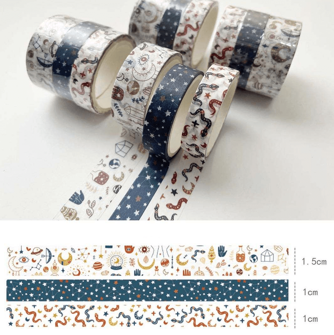 Magic/snakes washi tape set - 3 rolls