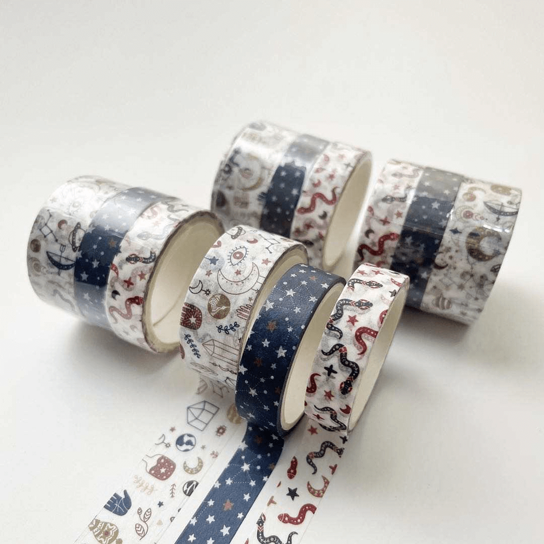 Magic/snakes washi tape set - 3 rolls